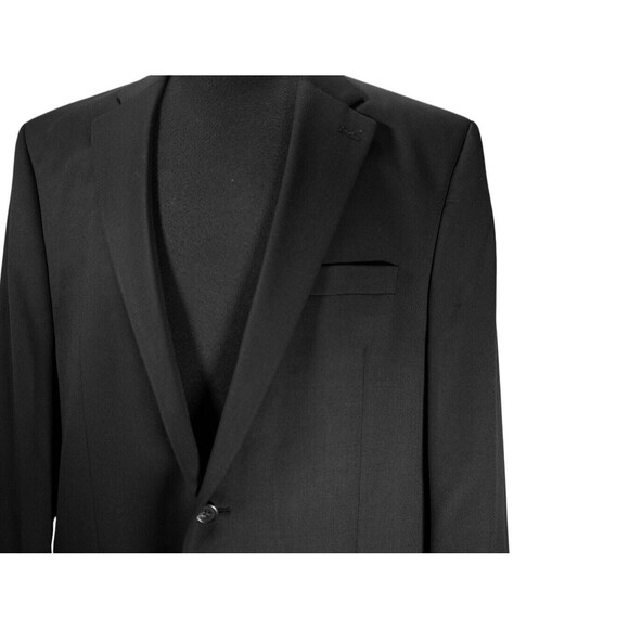 Ralph Lauren Mens Blazer Black 100% Wool 2 Button Lined Jacket Sport Coat 46L - Picture 6 of 9